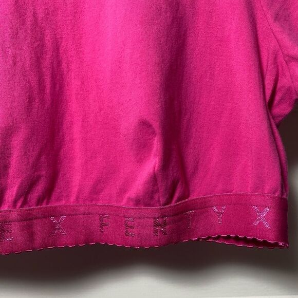 FREE W PURCHASE Savage X Fenty | Cotton Jersey Logo Crop Top in Pink - Picture 9 of 12